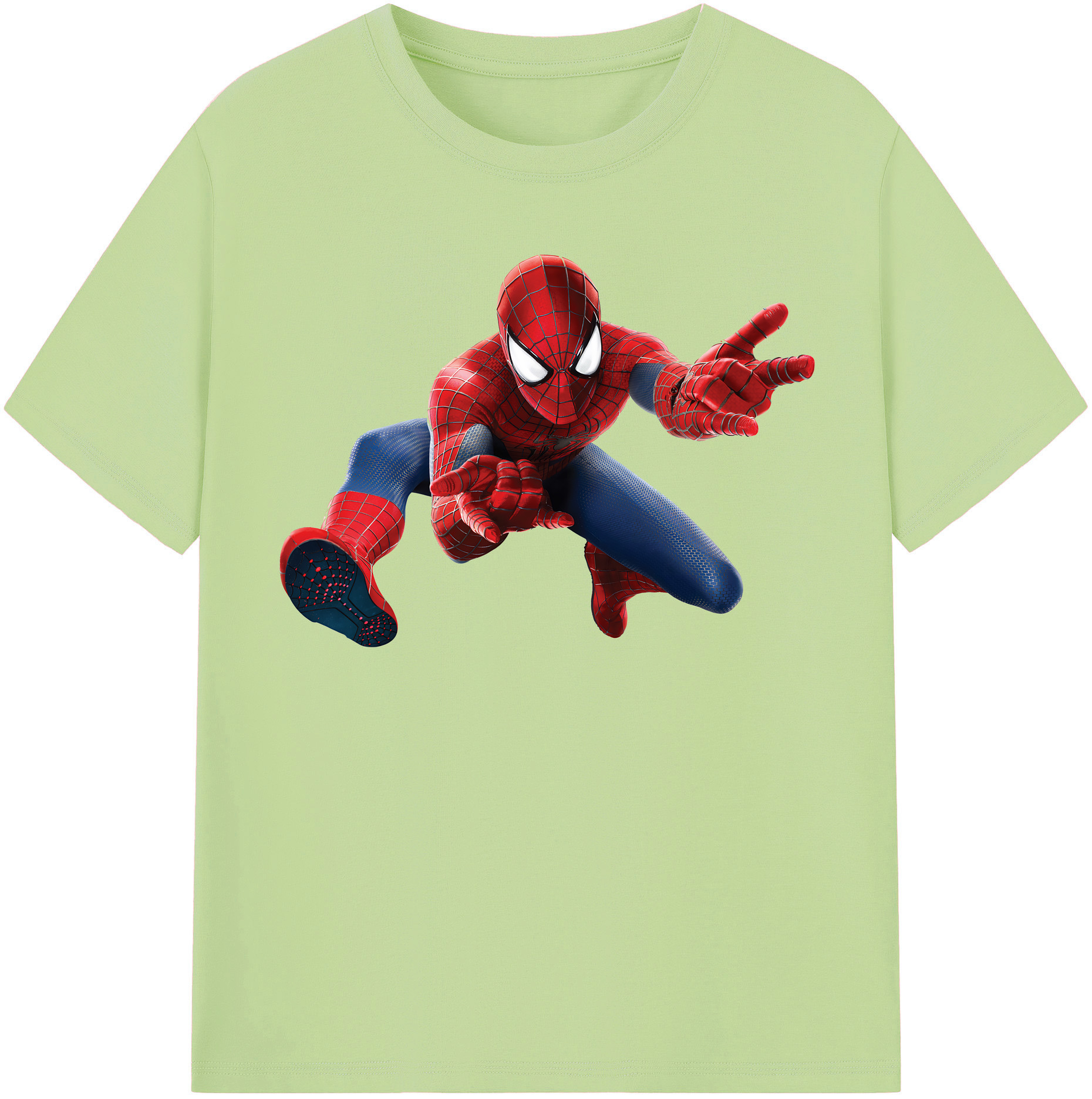 （画像用） Spider Man スパイダーマン 綿100％半袖Tシャツ（フロントプリント）